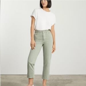 Everlane Way High Jean Green Sz 28